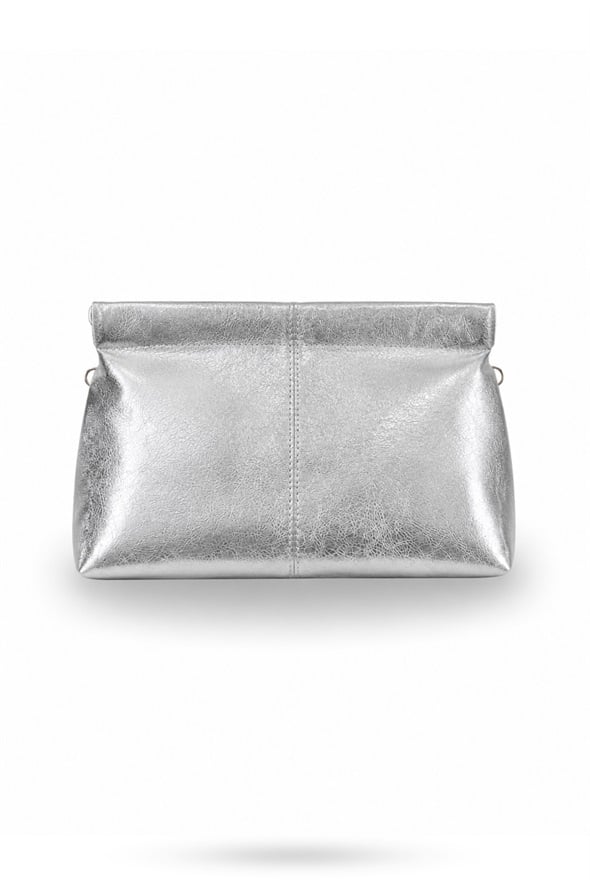Lame Nice Deri Askılı Clutch Çanta 