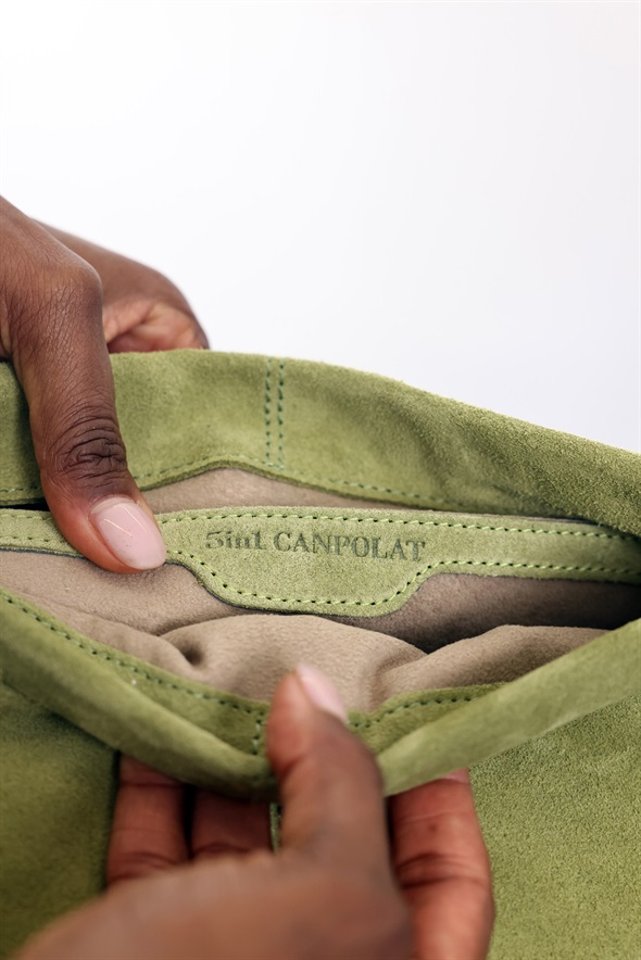 Lime Nice Süet Askılı Clutch Çanta 7990
