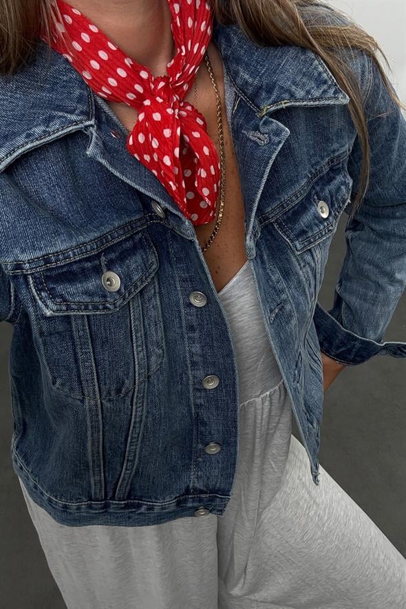 Mavi Fit Kalıp Klasik Kot Ceket 