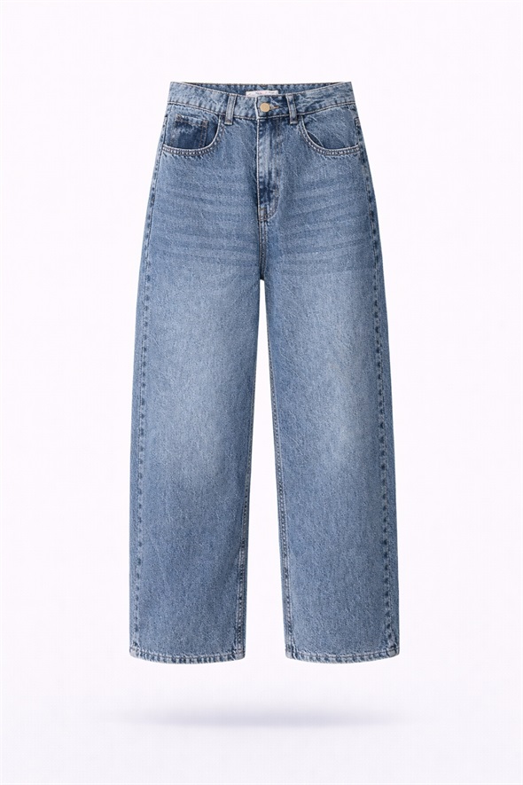 Mavi Kemerli Tensel Denim Pantolon 0030