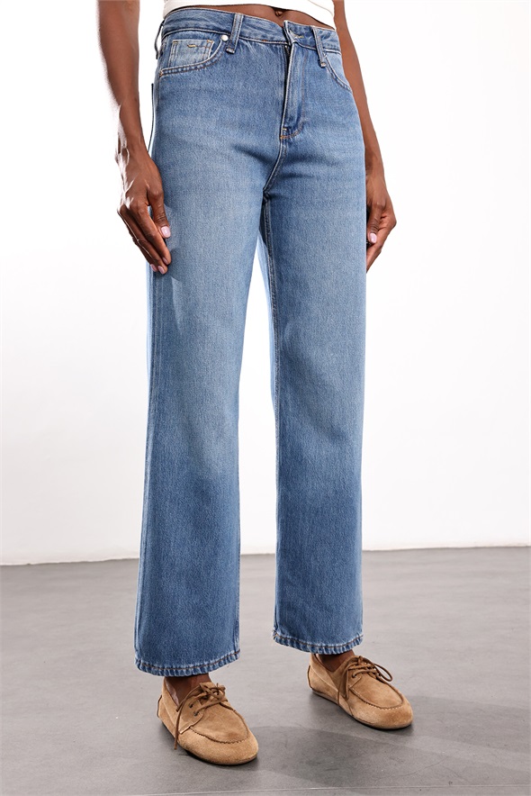 Mavi Longline Düz Kesim Jean 