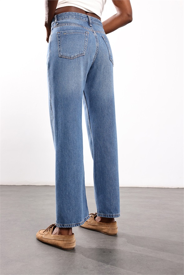 Mavi Longline Düz Kesim Jean 