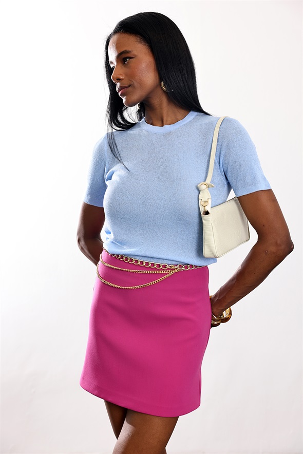 Mavi Transparan Merserize Triko 132