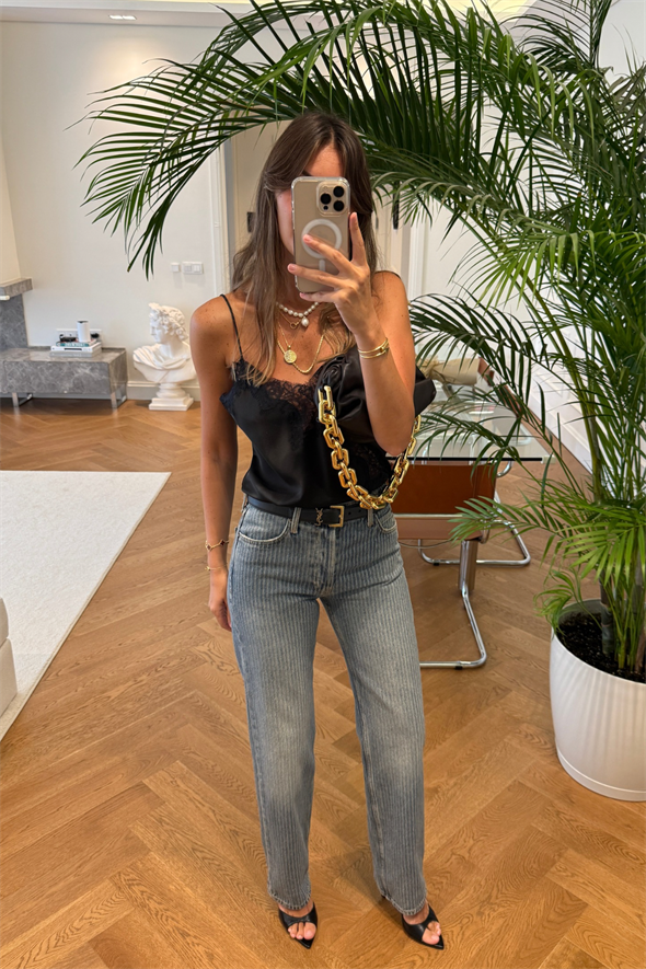 Mavi Yıkamalı Straıght Jean 