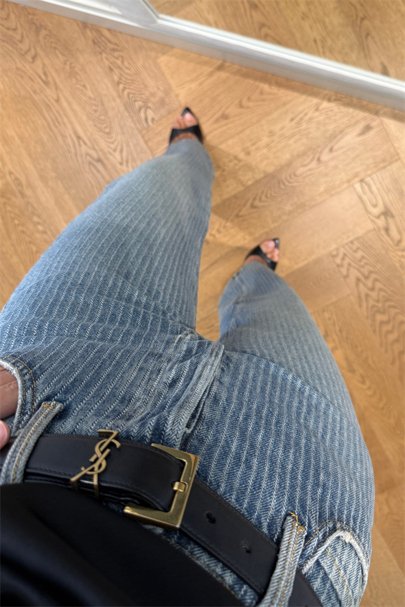 Mavi Yıkamalı Straıght Jean 