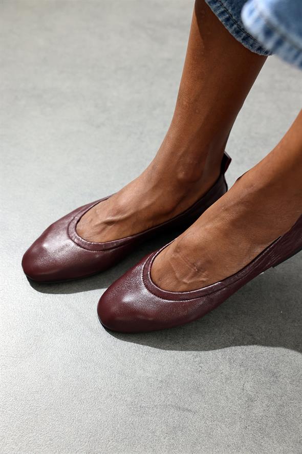 Mürdüm Esnek Deri Babet 25364