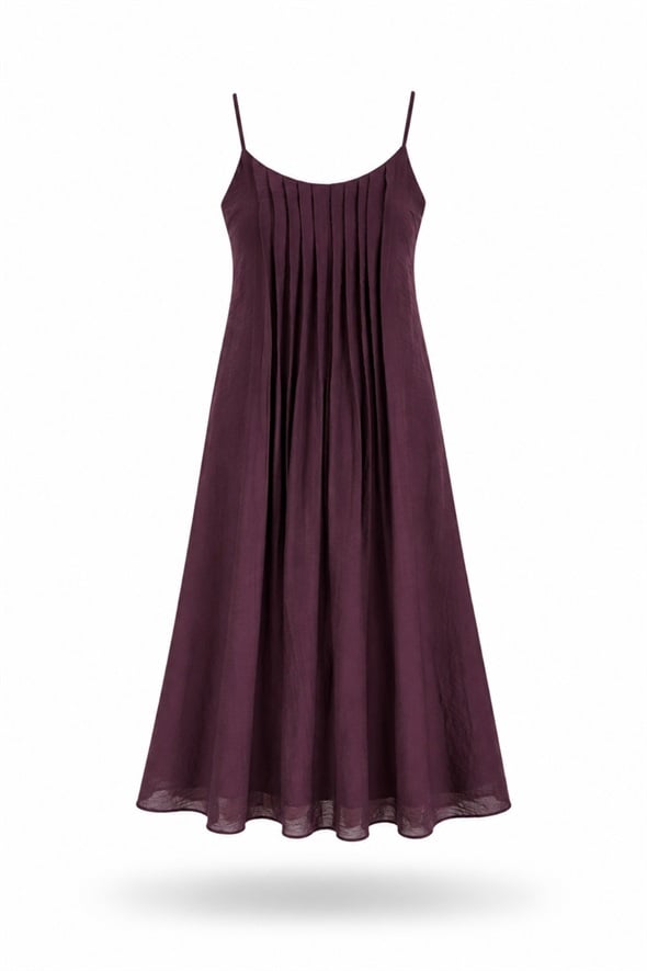 Mürdüm Piliseli Maxi Boy Elbise 3413
