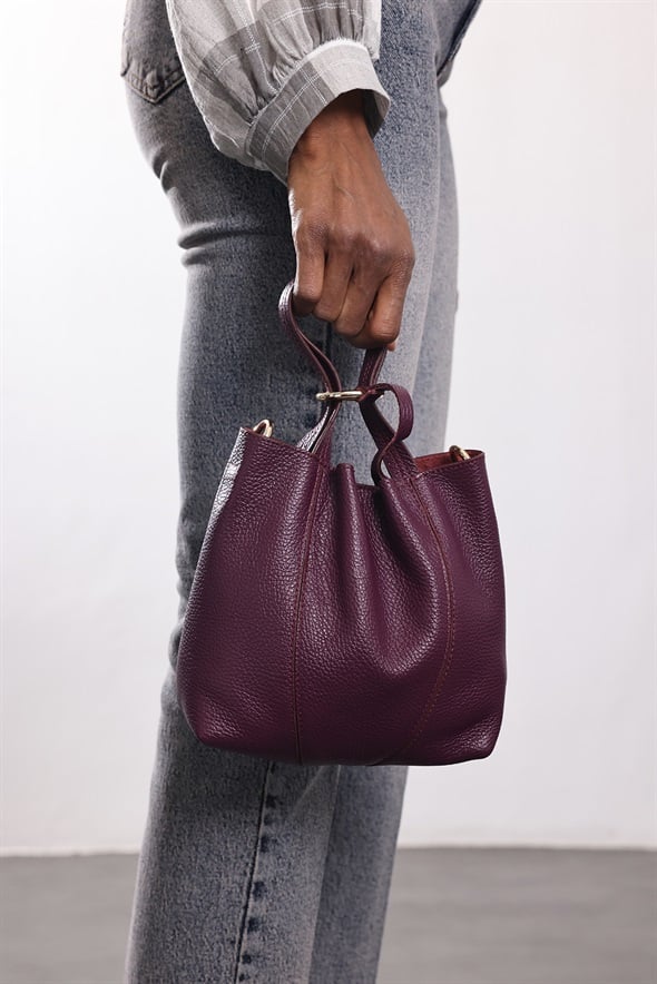 Mürdüm Viyana Deri Çanta 7989