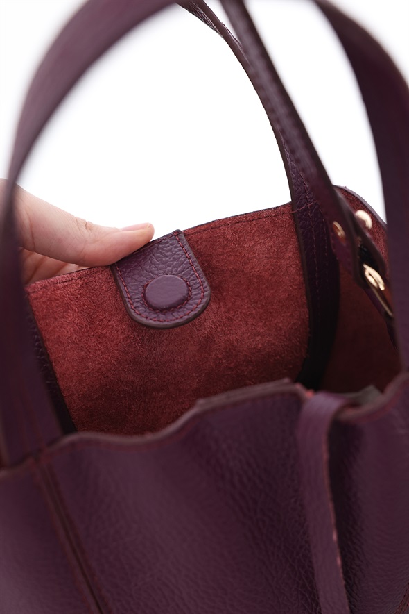 Mürdüm Viyana Deri Çanta 7989