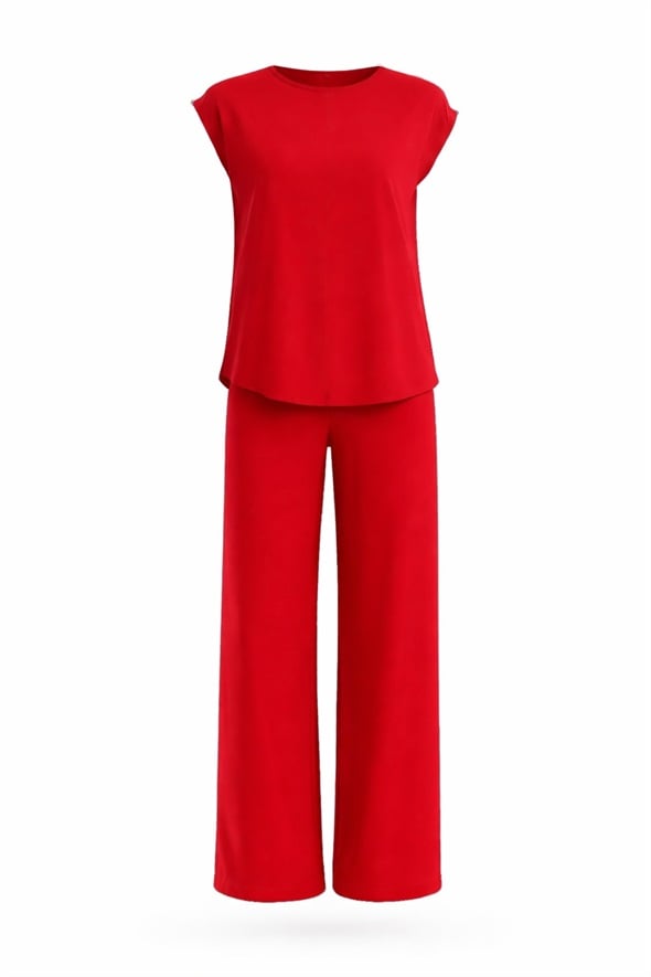 Nar Çiçeği Bluz Pantolon Takım 0005