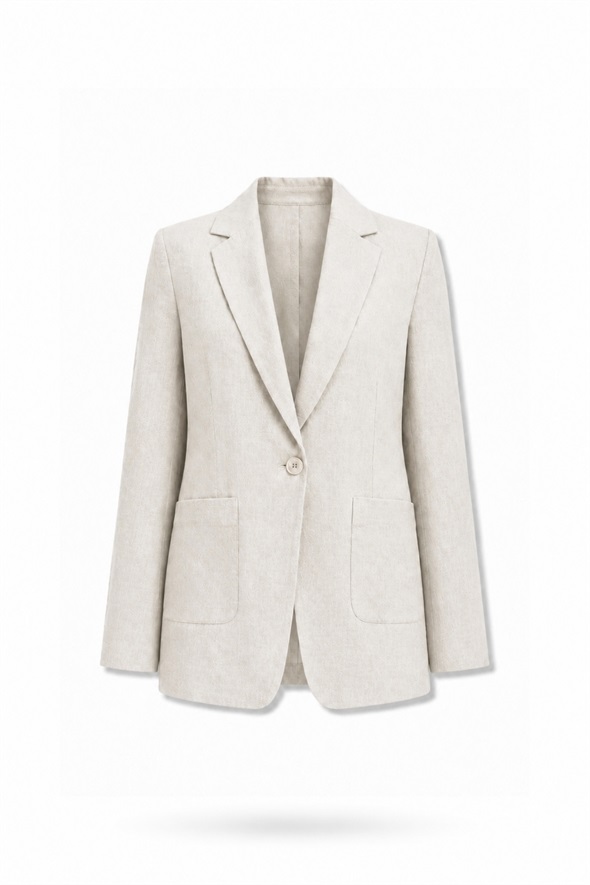 Naturel %100 Keten Lino Ceket 