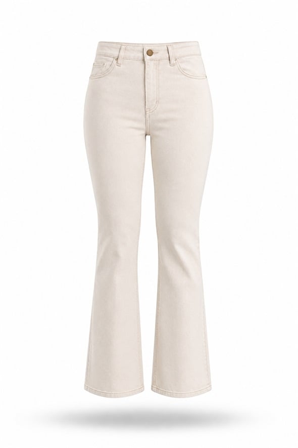 Naturel Full Likra Toparlayan Flare Jean 7578