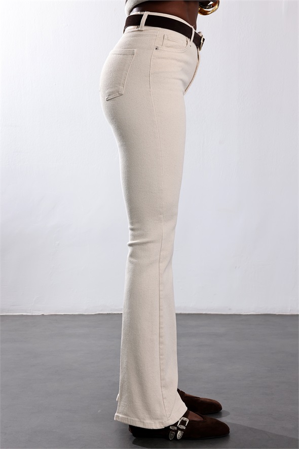 Naturel Full Likra Toparlayan Flare Jean 7578