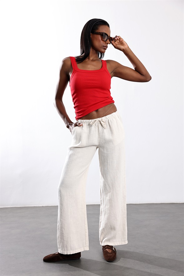 Naturel Keten Pantolon 031687