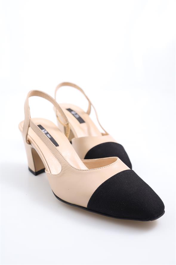 Nude Slingback Topuklu Ayakkabı 401
