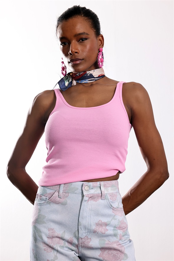 Pembe U Yaka Fitilli Basic Atlet 