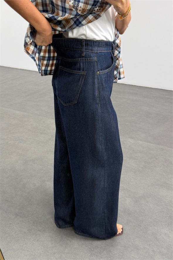Rins Yıkamalı Beli Lastikli Tensel Jean 01073