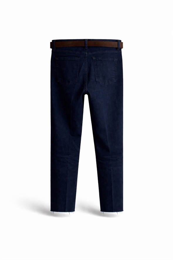Rins Yıkamalı Kemerli Boyfit Jean 102