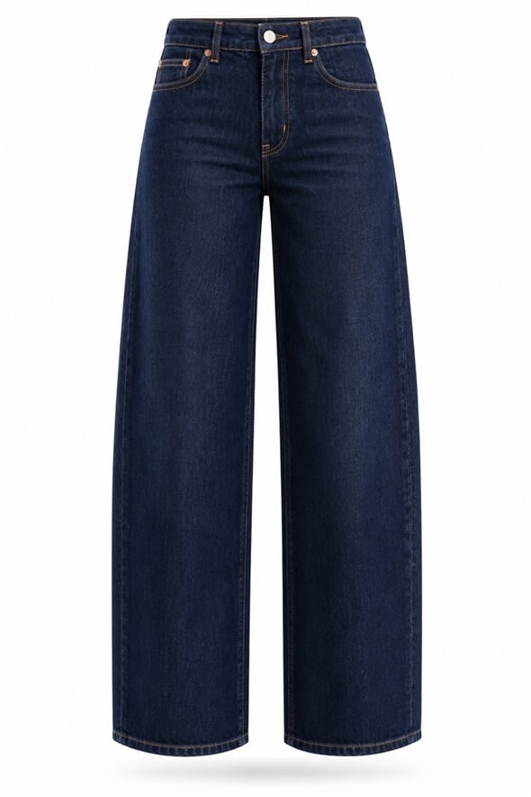 Rins Yıkamalı Wide Leg Jean 