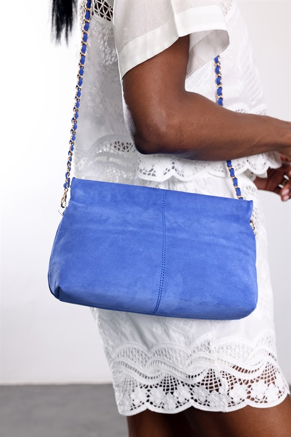 Saks Nice Süet Askılı Clutch Çanta 7990