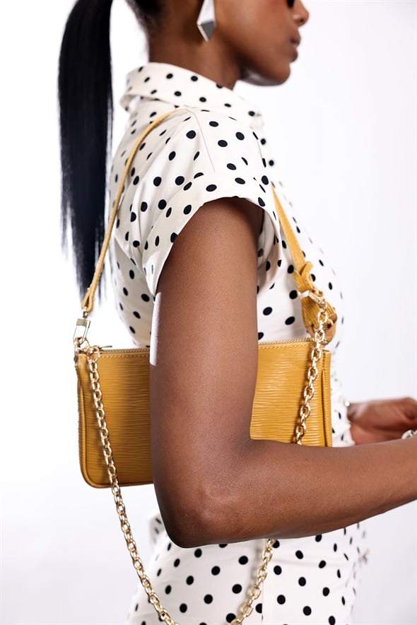 Sarı Lyon Deri Çanta 7988