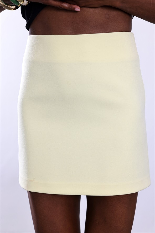 Sarı Mini Etek 4553