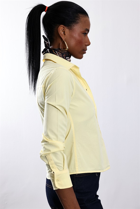 Sarı Slim Fit Gömlek 17449