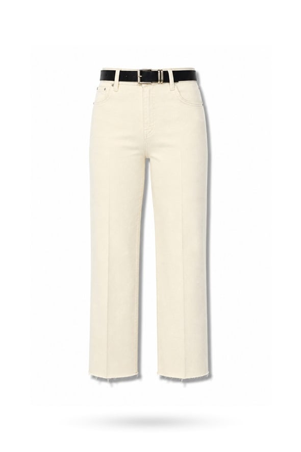 Sarı Yüksek Bel Kemerli Boyfit Jean 2004