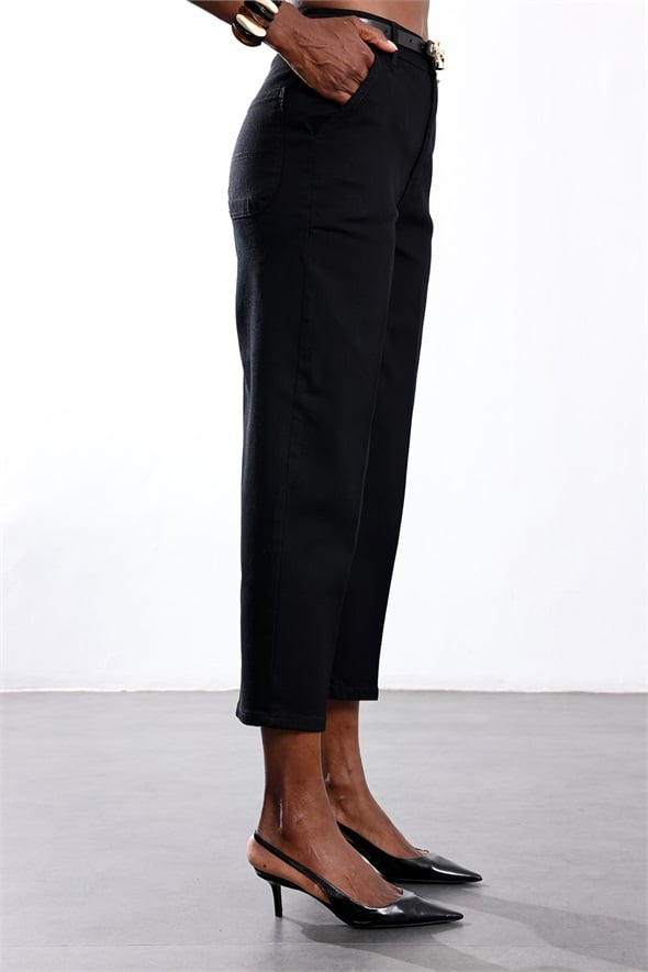 Siyah Baggy Jean 3001