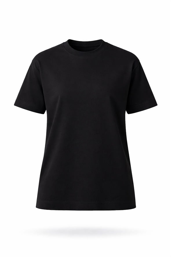 Siyah Basic Pamuklu Tişört 25209