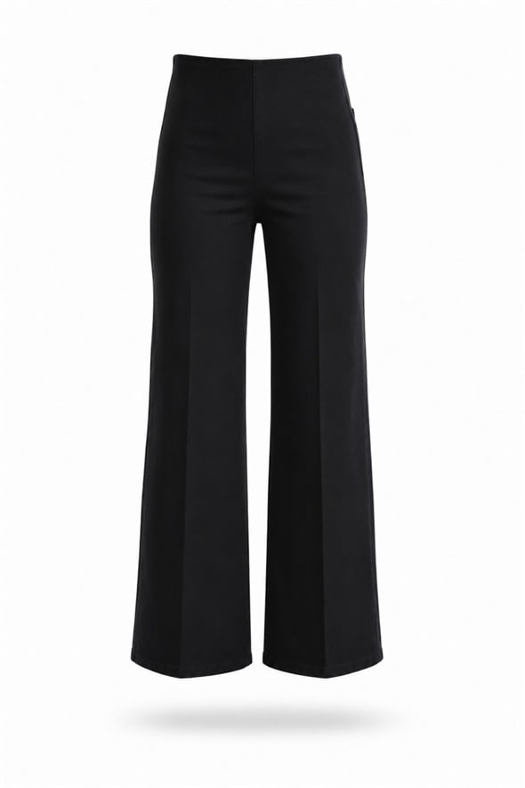 Siyah Beli Lastikli Düz Kesim Jean 761