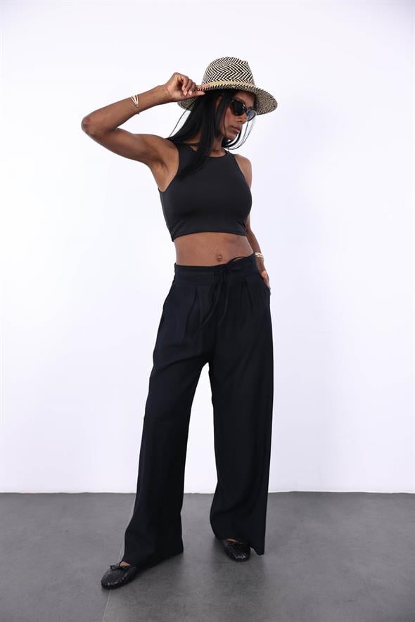 Siyah Bisiklet Yaka Jarse Atlet 3734