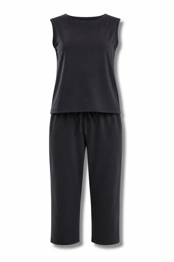 Siyah Bluz Pantolon Modal Takım 7272