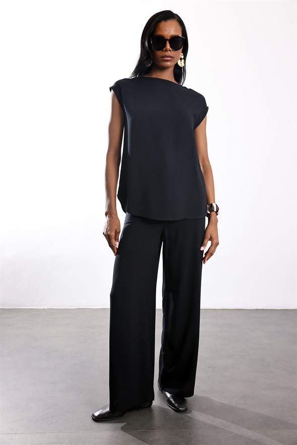 Siyah Bluz Pantolon Takım 0005