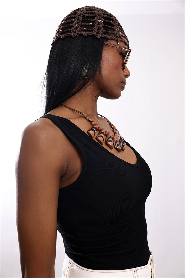 Siyah Çift V Yaka Atlet 18106