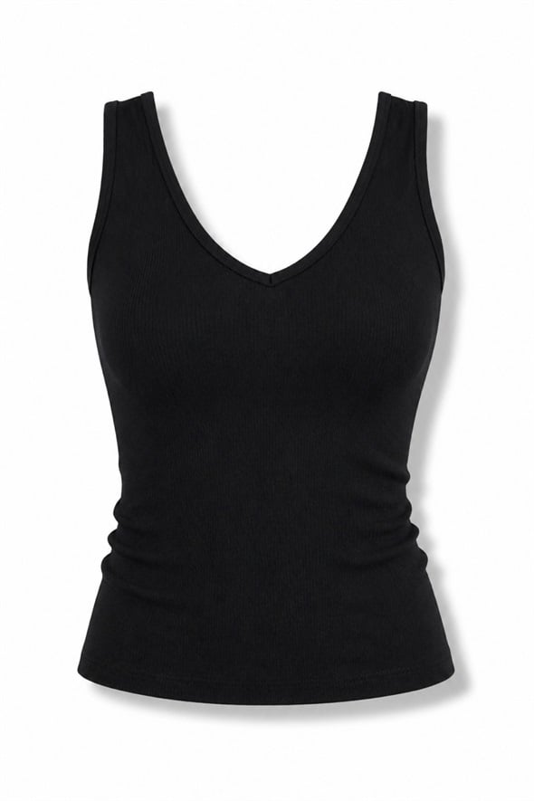 Siyah Çift V Yaka Atlet 18106