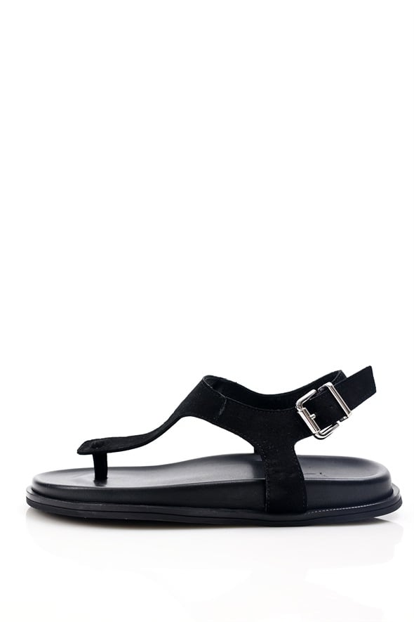 Siyah Comfort Parmak Arası Sandalet 50311