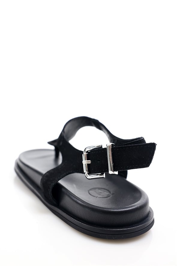 Siyah Comfort Parmak Arası Sandalet 50311