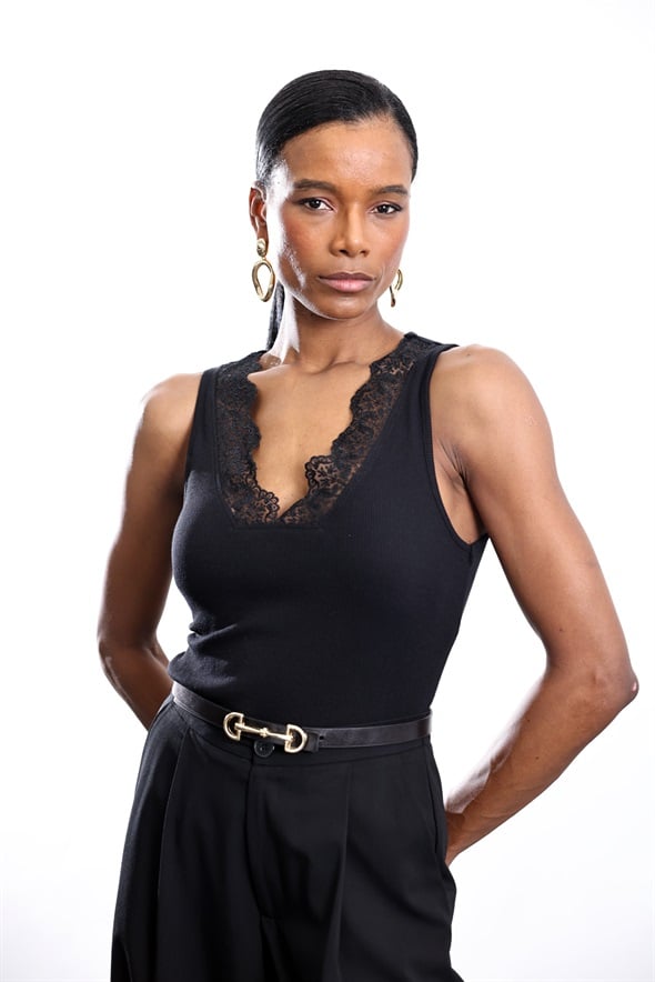 Siyah Dantelli Fitilli Atlet 