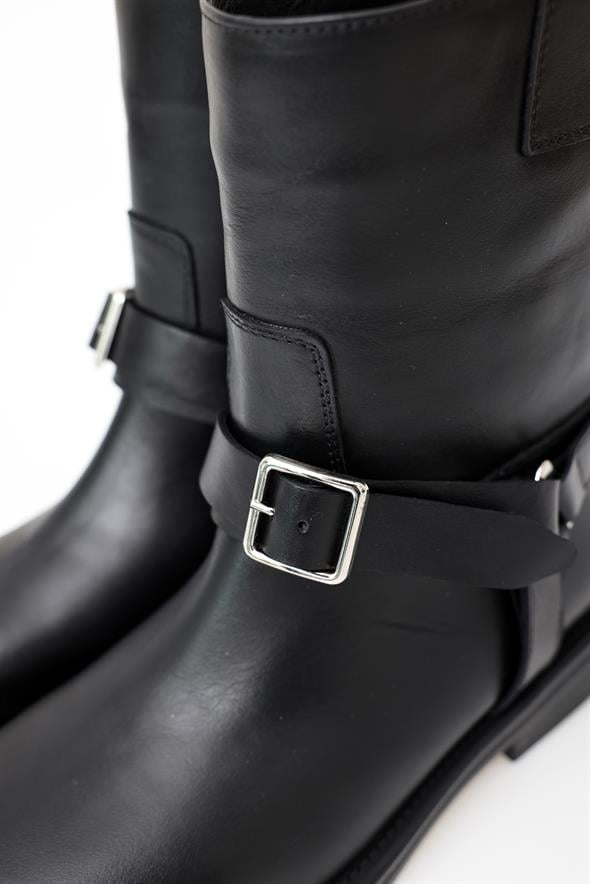 Siyah Deri Binici Bot 125211