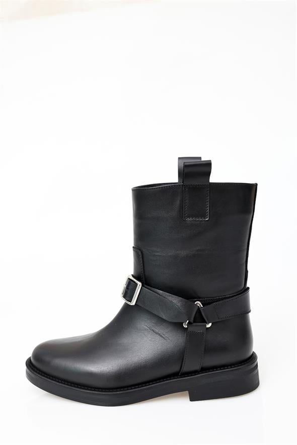 Siyah Deri Binici Bot 125211