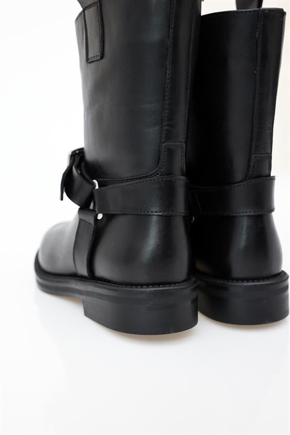 Siyah Deri Binici Bot 125211