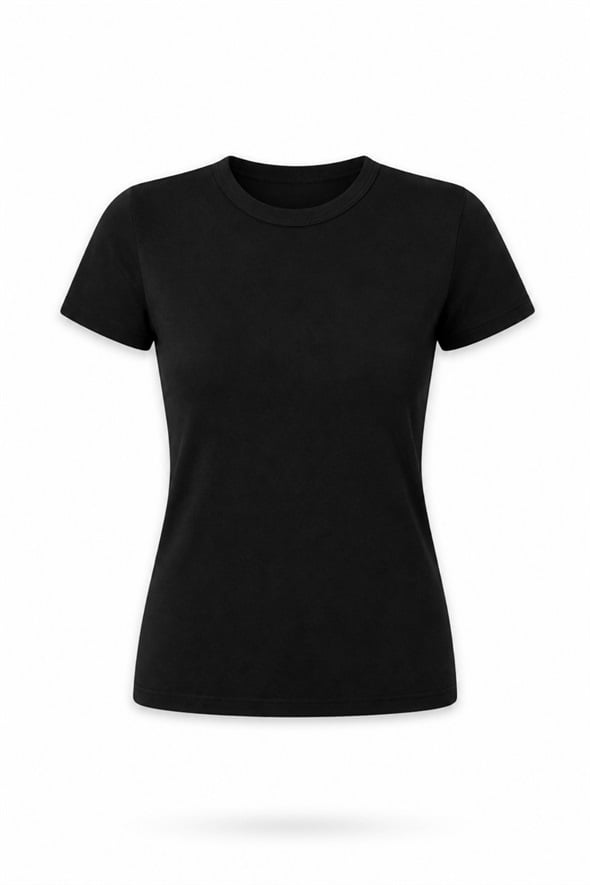 Siyah Fit Basic Tişört 
