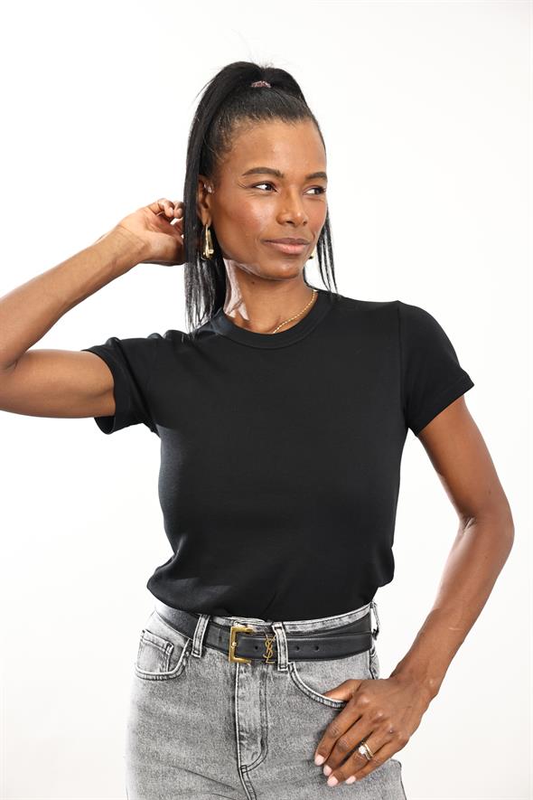 Siyah Fit Basic Tişört 