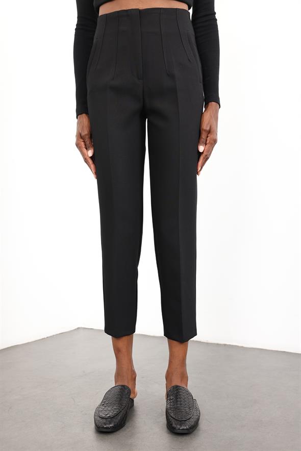 Siyah Flatolu Pantolon 5113
