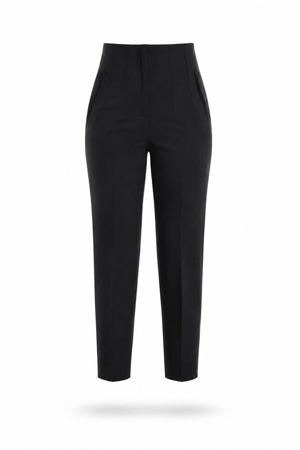 Siyah Flatolu Pantolon 5113