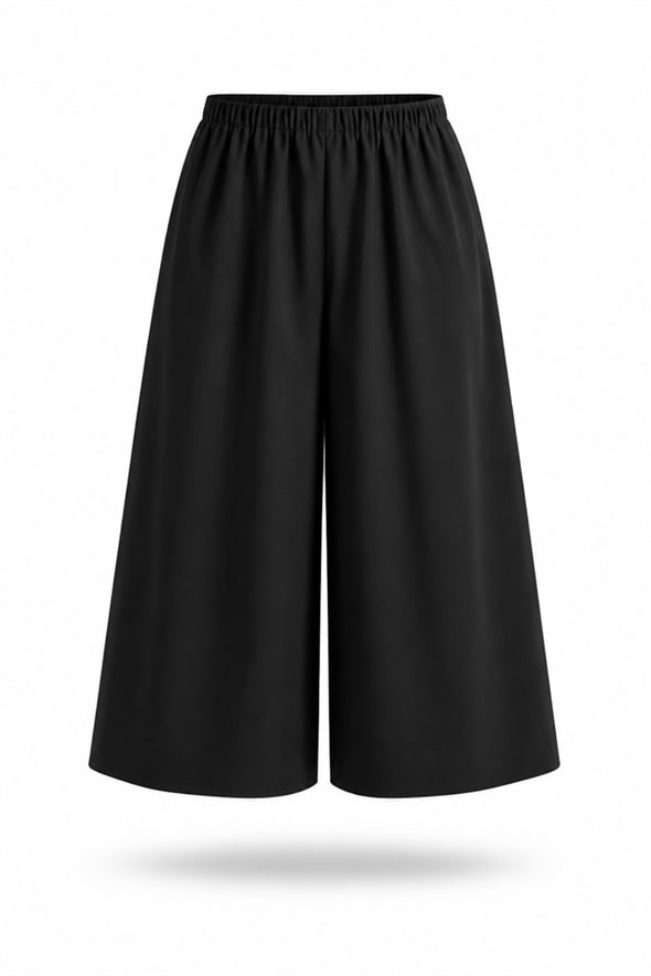 Siyah Geniş Paça Pantolon 16984