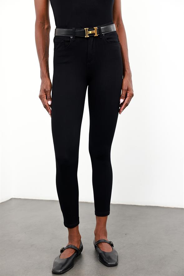 Siyah İthal Full Likra Toparlayan Skinny Jean 7277
