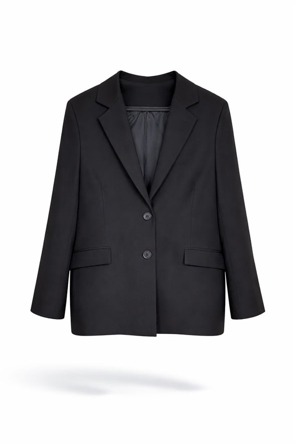 Siyah Kapak Cepli Blazer Ceket 5005