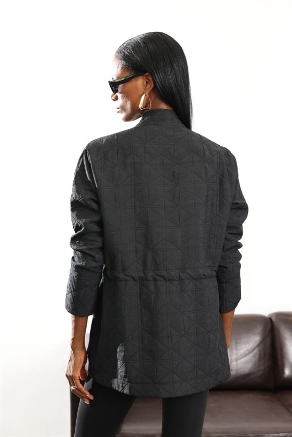 Siyah Kapitone Cepli Ceket 1944